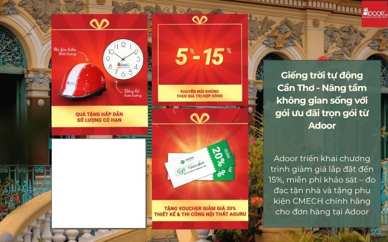 Giếng trời tự động Cần Thơ - Nâng tầm không gian sống với gói ưu đãi trọn gói từ Adoor