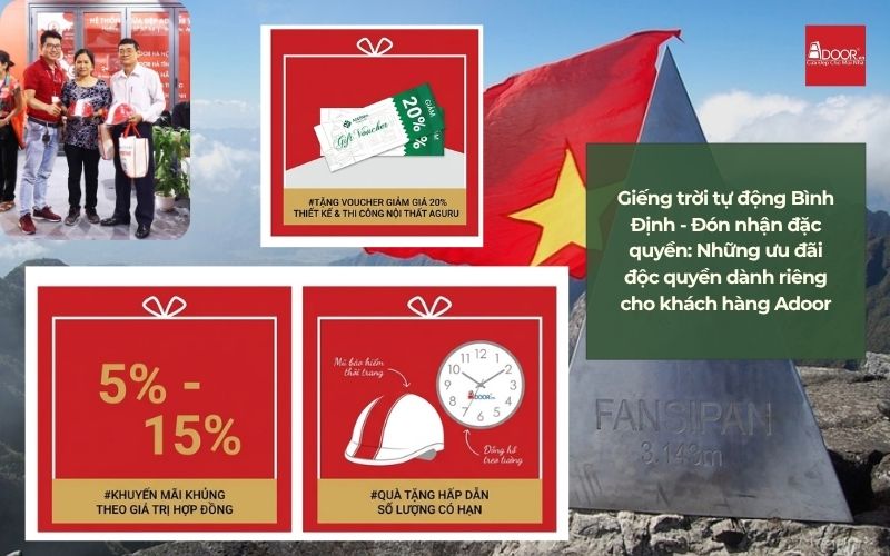 Giếng trời tự động Bình Định - Đón nhận đặc quyền: Những ưu đãi độc quyền dành riêng cho khách hàng Adoor
