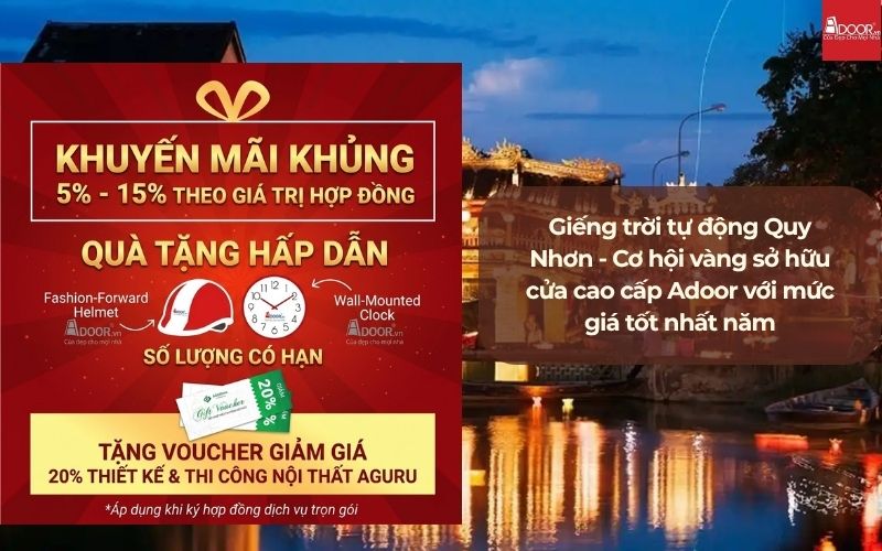 Giếng trời tự động Quy Nhơn - Cơ hội vàng sở hữu cửa cao cấp Adoor với mức giá tốt nhất năm
