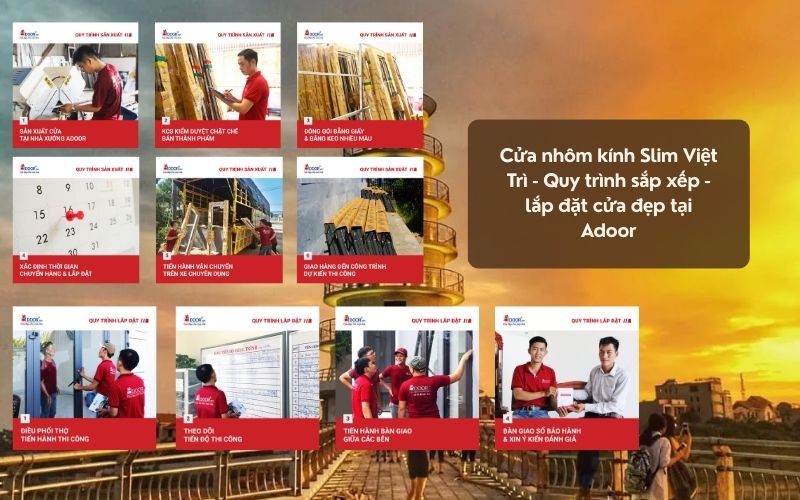 Cửa nhôm kính Slim Việt Trì - Quy trình sắp xếp - lắp đặt cửa đẹp tại Adoor Cửa nhôm kính Slim Việt Trì - Quy trình sắp xếp - lắp đặt cửa đẹp tại Adoor
