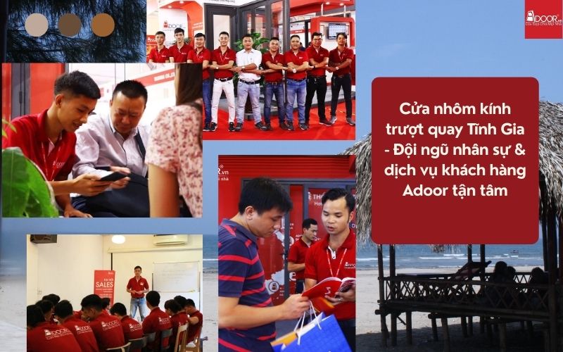 Cửa nhôm kính trượt quay Tĩnh Gia - Đội ngũ nhân sự & dịch vụ khách hàng Adoor tận tâm