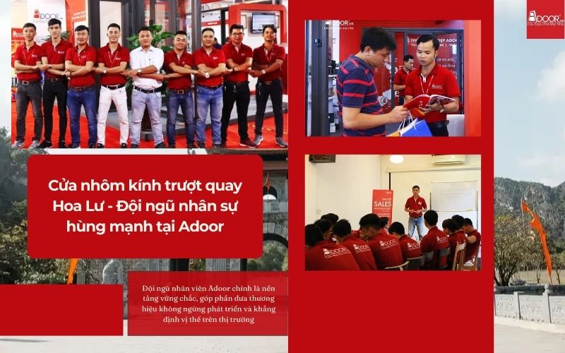 Cửa nhôm kính trượt quay Hoa Lư - Đội ngũ nhân sự hùng mạnh tại Adoor