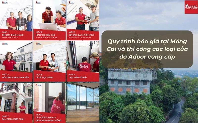 Quy trình sản xuất và lắp đặt chuyên nghiệp của cửa nhôm kính Slim Móng Cái Adoor