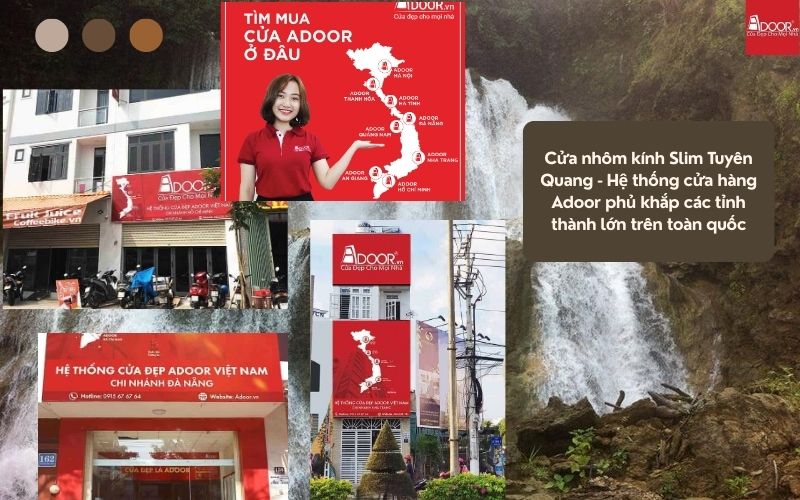Cửa nhôm kính Slim Tuyên Quang - Hệ thống cửa hàng Adoor phủ khắp các tỉnh thành lớn trên toàn quốc