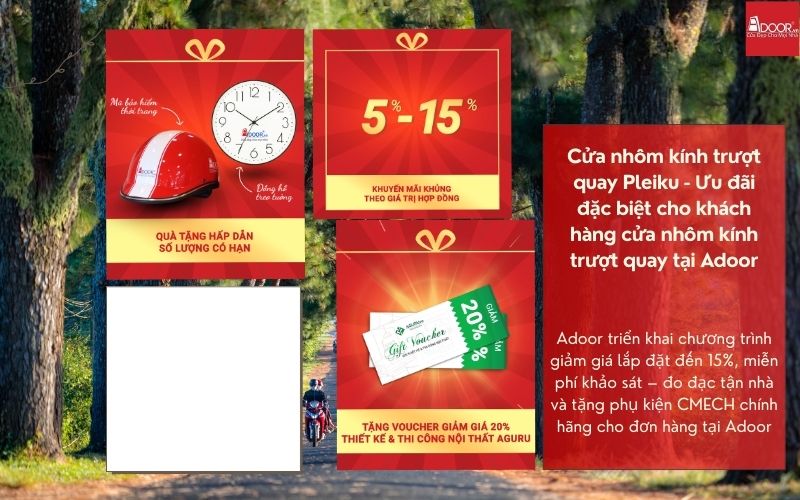 Cửa nhôm kính trượt quay Pleiku - Ưu đãi đặc biệt cho khách hàng cửa nhôm kính trượt quay tại Adoor