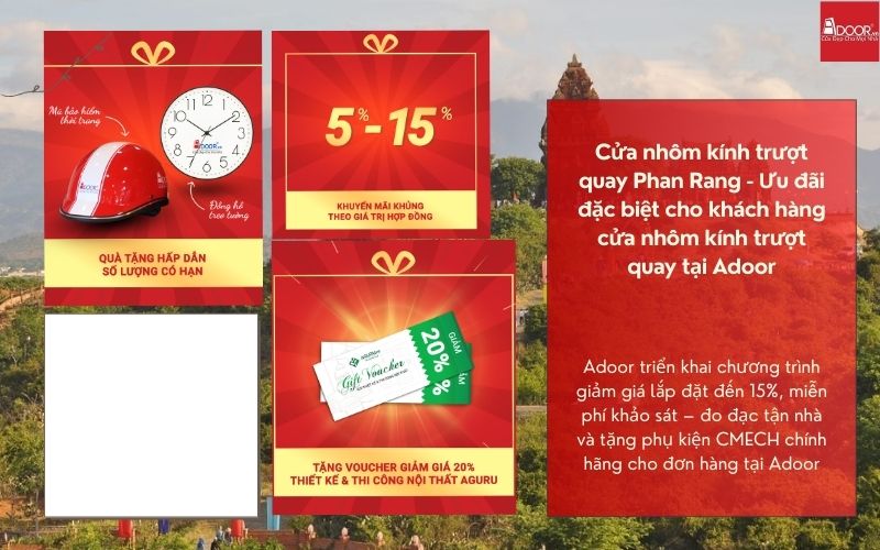 Cửa nhôm kính trượt quay Phan Rang - Ưu đãi đặc biệt cho khách hàng cửa nhôm kính trượt quay tại Adoor