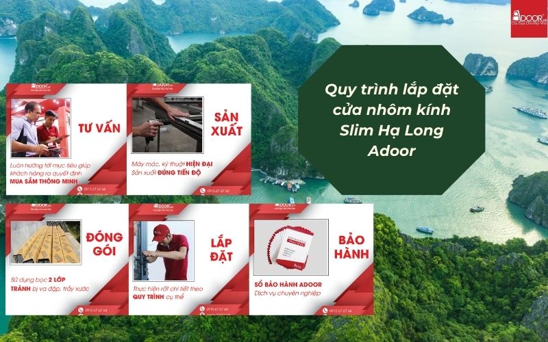 Quy trình sản xuất và thi công cửa nhôm kính Slim Hạ Long chuẩn quốc tế của Adoor