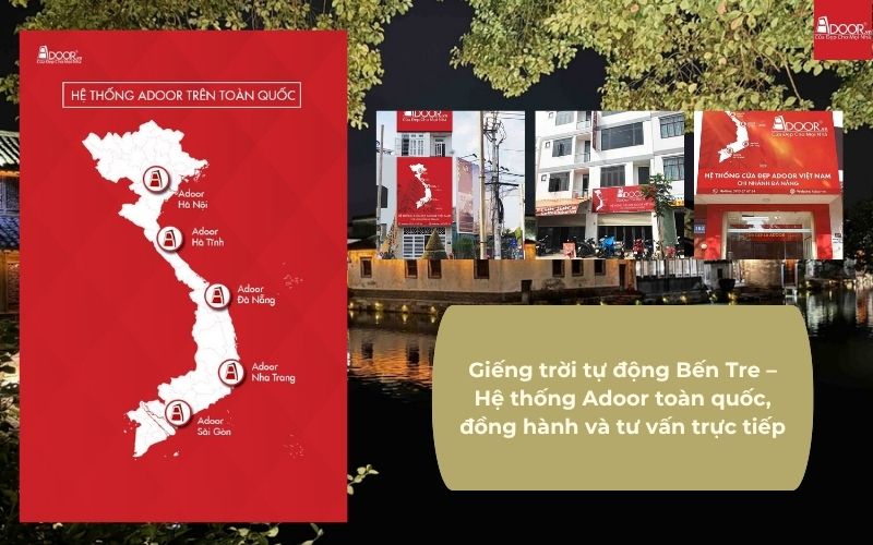 Giếng trời tự động Bến Tre – Hệ thống Adoor toàn quốc, đồng hành và tư vấn trực tiếp