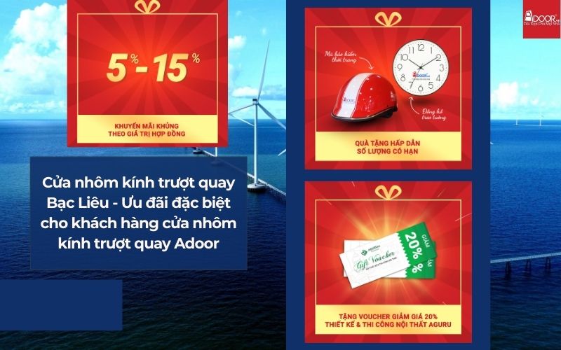 Cửa nhôm kính trượt quay Bạc Liêu - Ưu đãi đặc biệt cho khách hàng cửa nhôm kính trượt quay Adoor