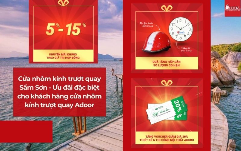 Nhận ngay quà tặng "giải nhiệt mùa hè" từ Adoor khi lắp đặt hệ thống Cửa Nhôm Kính Trượt Quay Sầm Sơn cho công trình của bạn.