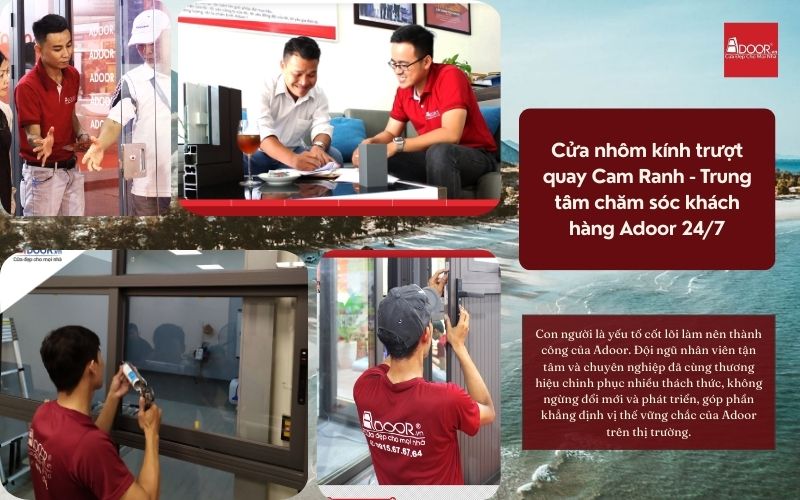 Cửa nhôm kính trượt quay Cam Ranh - Trung tâm chăm sóc khách hàng Adoor 24/7