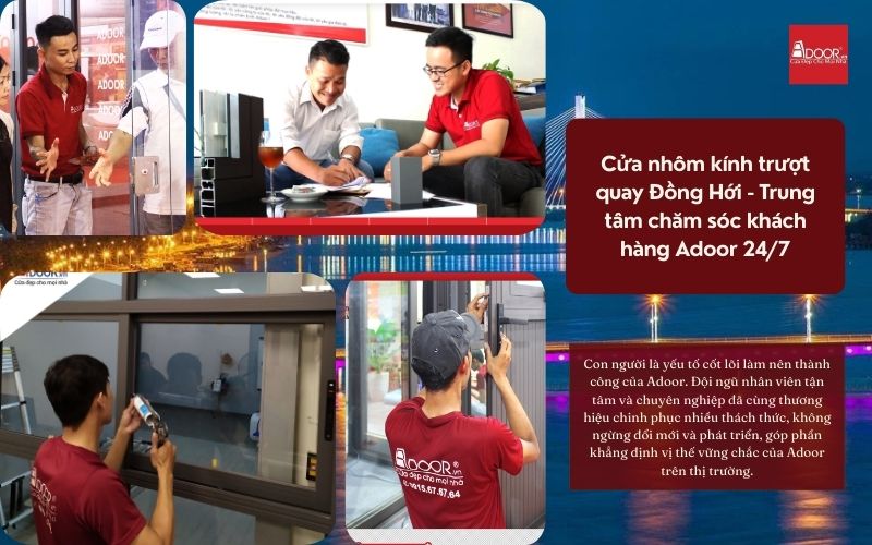 Cửa nhôm kính trượt quay Đồng Hới - Trung tâm chăm sóc khách hàng Adoor 24/7