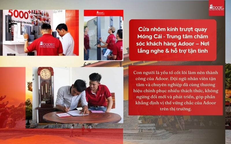 Cửa nhôm kính trượt quay Móng Cái - Trung tâm chăm sóc khách hàng Adoor – Nơi lắng nghe & hỗ trợ tận tình