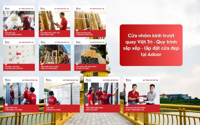Cửa nhôm kính trượt quay Việt Trì - Quy trình sắp xếp - lắp đặt cửa đẹp tại Adoor Cửa nhôm kính trượt quay Việt Trì - Quy trình sắp xếp - lắp đặt cửa đẹp tại Adoor