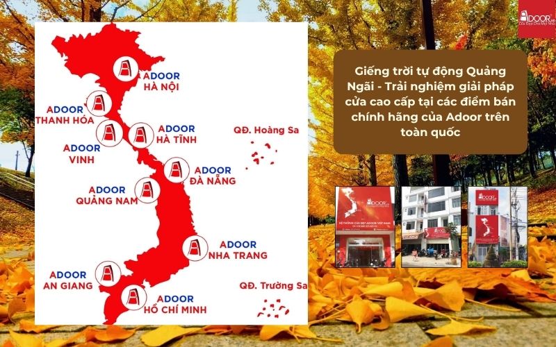 Giếng trời tự động Quảng Ngãi - Trải nghiệm giải pháp cửa cao cấp tại các điểm bán chính hãng của Adoor trên toàn quốc