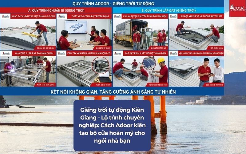 Giếng trời tự động Kiên Giang - Lộ trình chuyên nghiệp: Cách Adoor kiến tạo bộ cửa hoàn mỹ cho ngôi nhà bạn