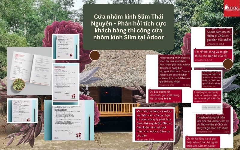 Cửa nhôm kính Slim Thái Nguyên - Phản hồi tích cực khách hàng thi công cửa nhôm kính Slim tại Adoor