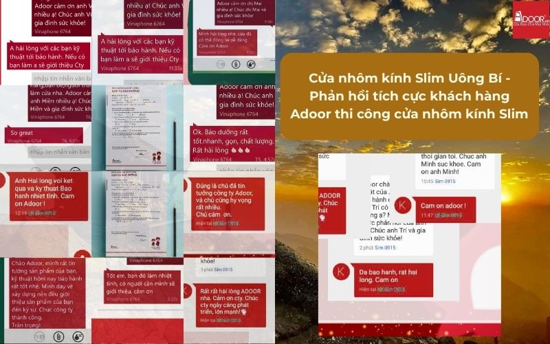 Cửa nhôm kính Slim Uông Bí - Phản hồi tích cực khách hàng Adoor thi công cửa nhôm kính Slim Cửa nhôm kính Slim Uông Bí - Phản hồi tích cực khách hàng Adoor thi công cửa nhôm kính Slim