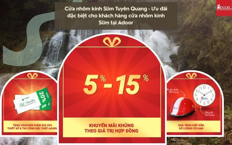 Cửa nhôm kính Slim Tuyên Quang - Ưu đãi đặc biệt cho khách hàng cửa nhôm kính Slim tại Adoor