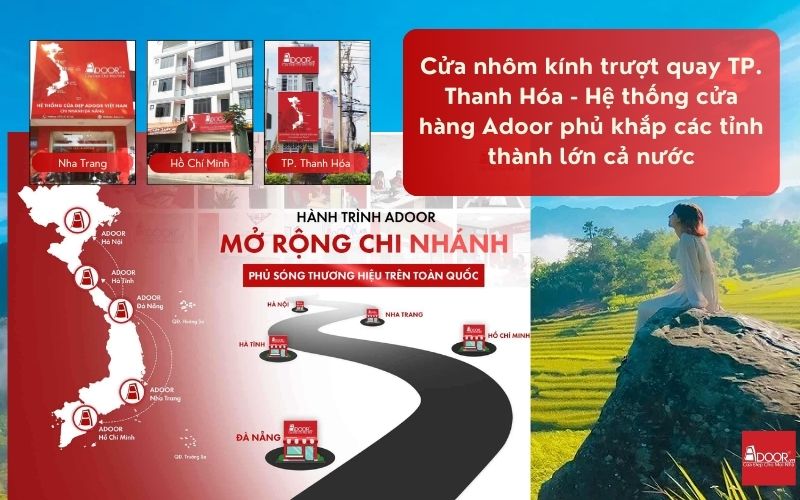 Cửa nhôm kính trượt quay TP. Thanh Hóa - Hệ thống cửa hàng Adoor phủ khắp các tỉnh thành lớn cả nước