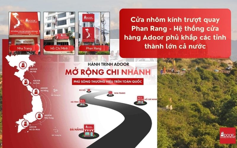 Cửa nhôm kính trượt quay Phan Rang - Hệ thống cửa hàng Adoor phủ khắp các tỉnh thành lớn cả nước