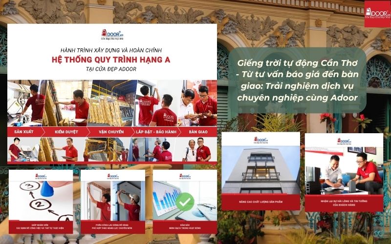 Giếng trời tự động Cần Thơ - Từ tư vấn báo giá đến bàn giao: Trải nghiệm dịch vụ chuyên nghiệp cùng Adoor