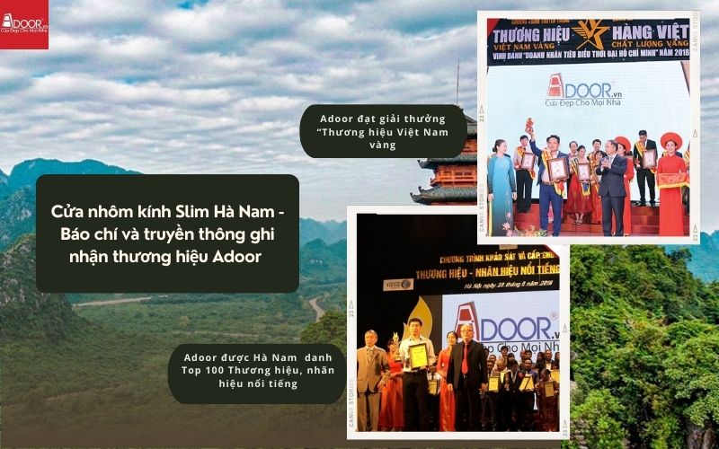 Cửa nhôm kính Slim Hà Nam - Báo chí và truyền thông ghi nhận thương hiệu Adoor 