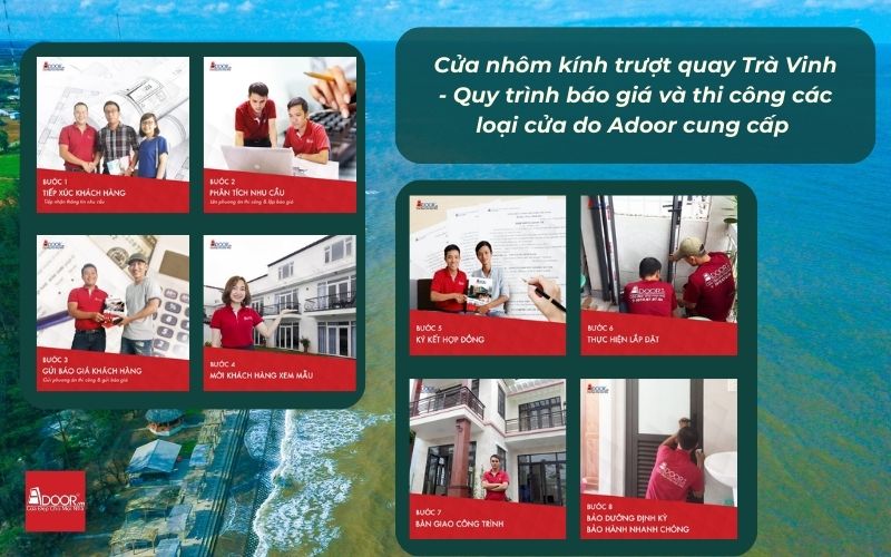 Cửa nhôm kính trượt quay Trà Vinh - Quy trình báo giá và thi công các loại cửa do Adoor cung cấp Cửa nhôm kính trượt quay Trà Vinh - Quy trình báo giá và thi công các loại cửa do Adoor cung cấp
