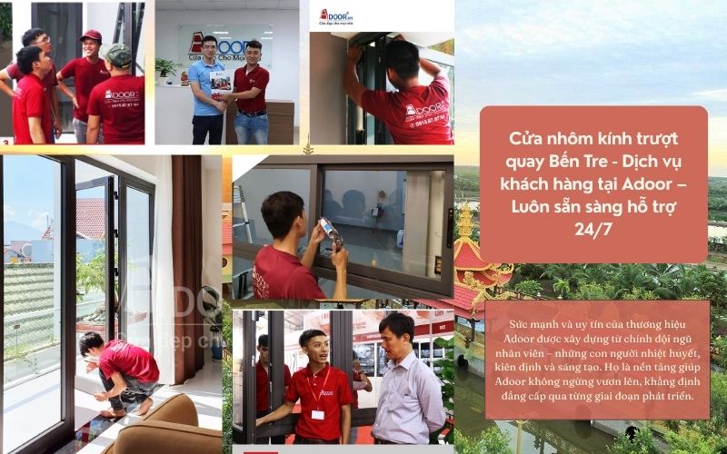Cửa nhôm kính trượt quay Bến Tre - Dịch vụ khách hàng tại Adoor – Luôn sẵn sàng hỗ trợ 24/7
