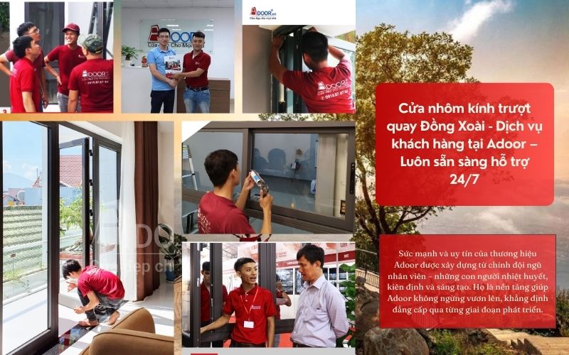 Cửa nhôm kính trượt quay Đồng Xoài - Dịch vụ khách hàng tại Adoor – Luôn sẵn sàng hỗ trợ 24/7