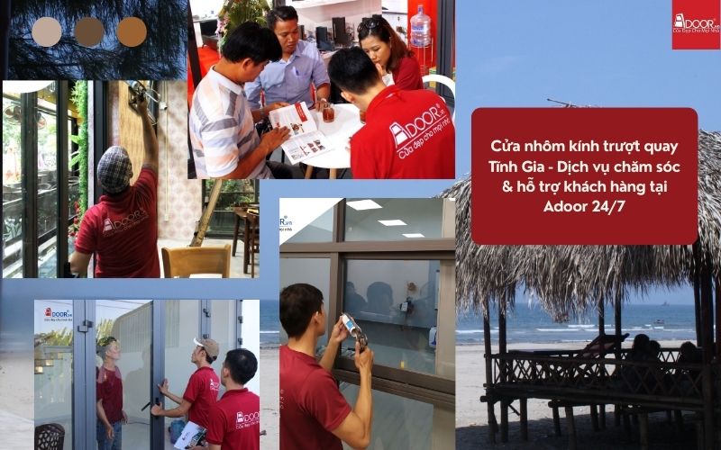 Cửa nhôm kính trượt quay Tĩnh Gia - Dịch vụ chăm sóc & hỗ trợ khách hàng tại Adoor 24/7