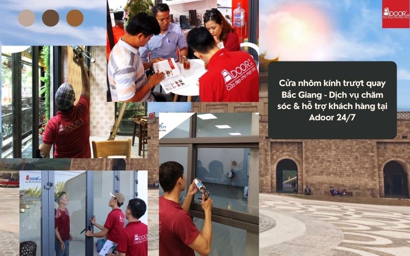 Cửa nhôm kính trượt quay Bắc Giang - Dịch vụ chăm sóc & hỗ trợ khách hàng tại Adoor 24/7 Cửa nhôm kính trượt quay Bắc Giang - Dịch vụ chăm sóc & hỗ trợ khách hàng tại Adoor 24/7