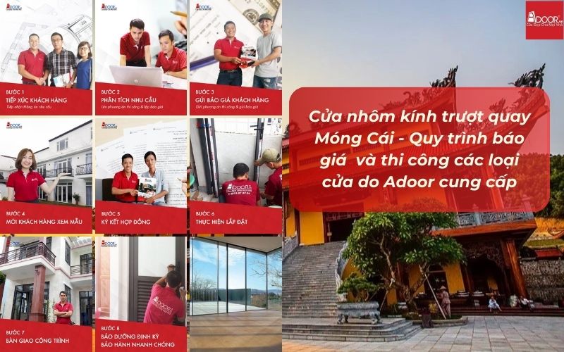 Cửa nhôm kính trượt quay Móng Cái - Quy trình báo giá và thi công các loại cửa do Adoor cung cấp