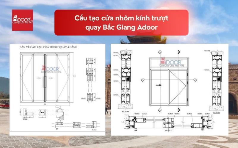 Cấu tạo cửa nhôm kính trượt quay Bắc Giang Adoor 02 Cấu tạo cửa nhôm kính trượt quay Bắc Giang Adoor 02