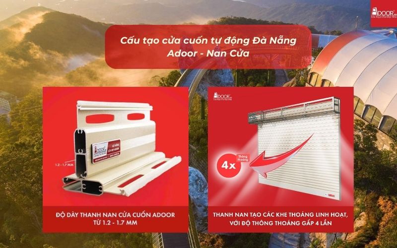 Cấu tạo cửa cuốn tự động Đà Nẵng Adoor - Nan Cửa