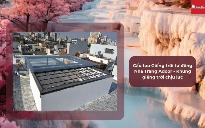 Cấu tạo Giếng trời tự động Nha Trang Adoor - Khung giếng trời chịu lực Cấu tạo Giếng trời tự động Nha Trang Adoor - Khung giếng trời chịu lực