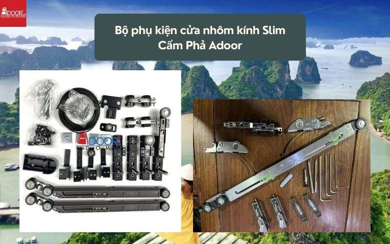 Bộ phụ kiện cửa nhôm kính Slim Cẩm Phả Adoor 02 Bộ phụ kiện cửa nhôm kính Slim Cẩm Phả Adoor 02