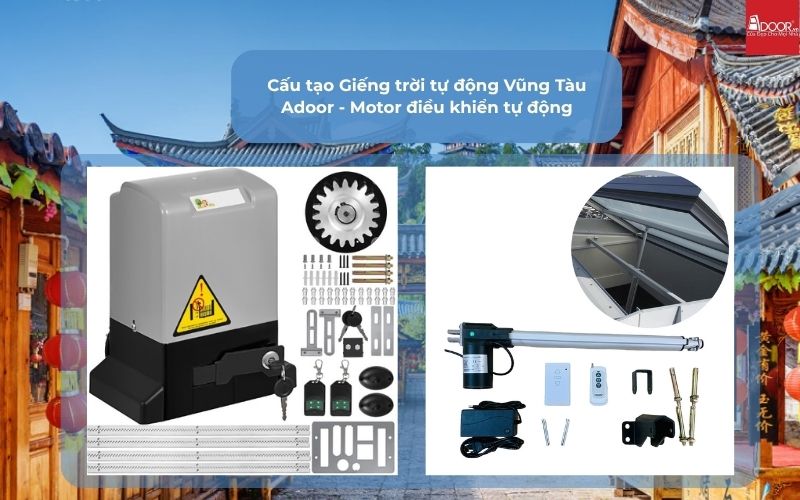 Cấu tạo Giếng trời tự động Vũng Tàu Adoor - Motor điều khiển tự động Cấu tạo Giếng trời tự động Vũng Tàu Adoor - Motor điều khiển tự động