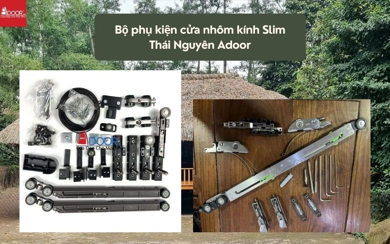 Bộ phụ kiện cửa nhôm kính Slim Thái Nguyên Adoor 02