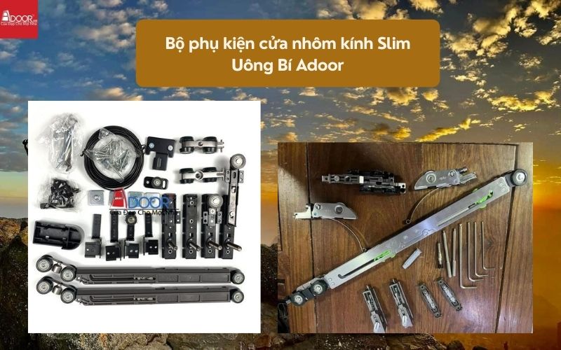 Bộ phụ kiện cửa nhôm kính Slim Uông Bí Adoor 02 Bộ phụ kiện cửa nhôm kính Slim Uông Bí Adoor 02