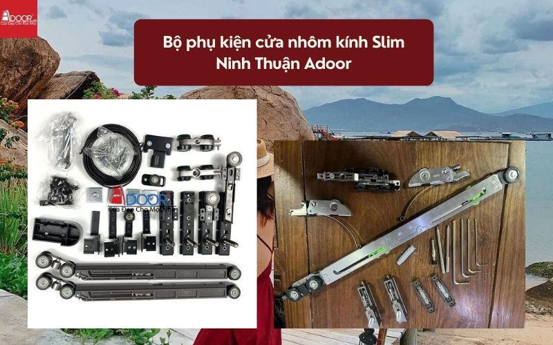 Bộ phụ kiện cửa nhôm kính Slim Ninh Thuận Adoor 02