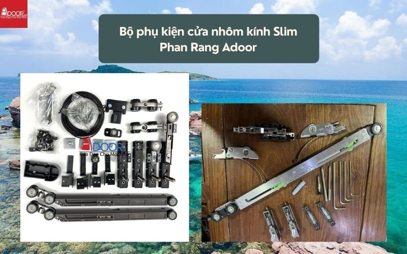 Bộ phụ kiện cửa nhôm kính Slim Phan Rang Adoor 02