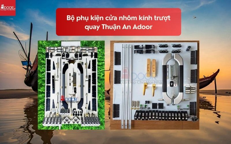 Bộ phụ kiện cửa nhôm kính trượt quay Thuận An Adoor 02