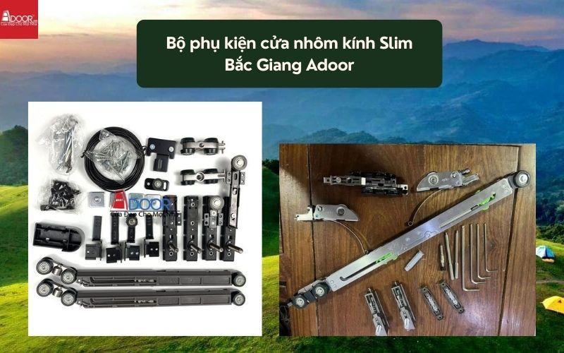Bộ phụ kiện cửa nhôm kính Slim Bắc Giang Adoor 02