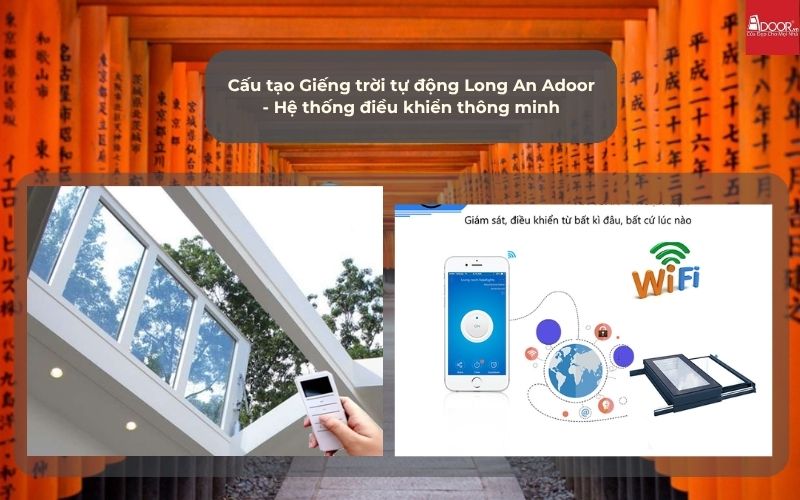 Cấu tạo Giếng trời tự động Long An Adoor - Hệ thống điều khiển thông minh