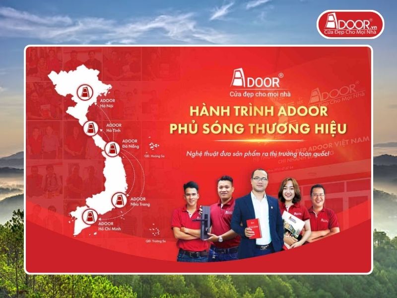 Chi nhánh Adoor phủ rộng toàn quốc phục vụ khách hàng Cửa Cổng Tự Động tại Lâm Đồng