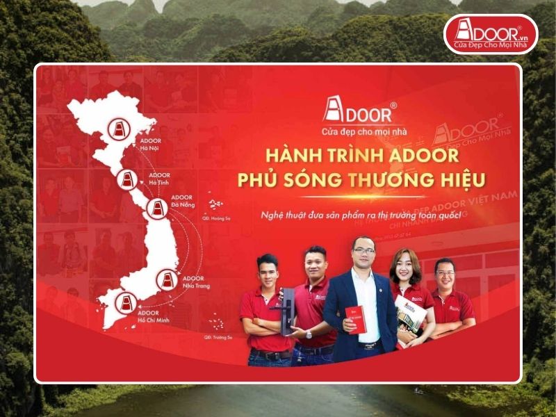 Chi nhánh Adoor phủ rộng toàn quốc phục vụ khách hàng Cửa Cổng Tự Động tại Tam Điệp