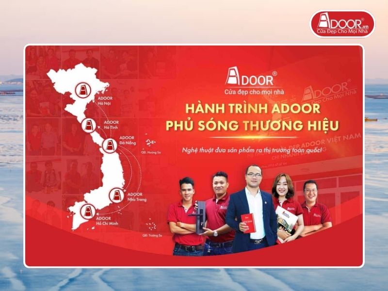 Chi nhánh Adoor phủ rộng toàn quốc phục vụ khách hàng Cửa Cổng Tự Động tại Thái Bình