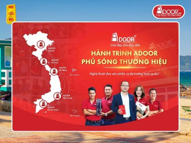 Chi nhánh Adoor phủ rộng toàn quốc phục vụ khách hàng Cửa Kính Tự Động tại Đà Nẵng