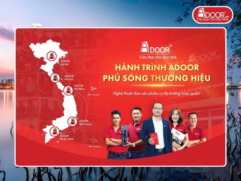 Chi nhánh Adoor phủ rộng toàn quốc phục vụ khách hàng Cửa Kính Tự Động tại Hồ Chí Minh
